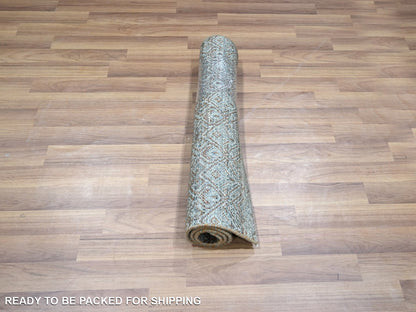 Modern / Contemporary hand-knotted wool rug in Gray, 2'1" x 3'1" — SKU O076890 (view 5)