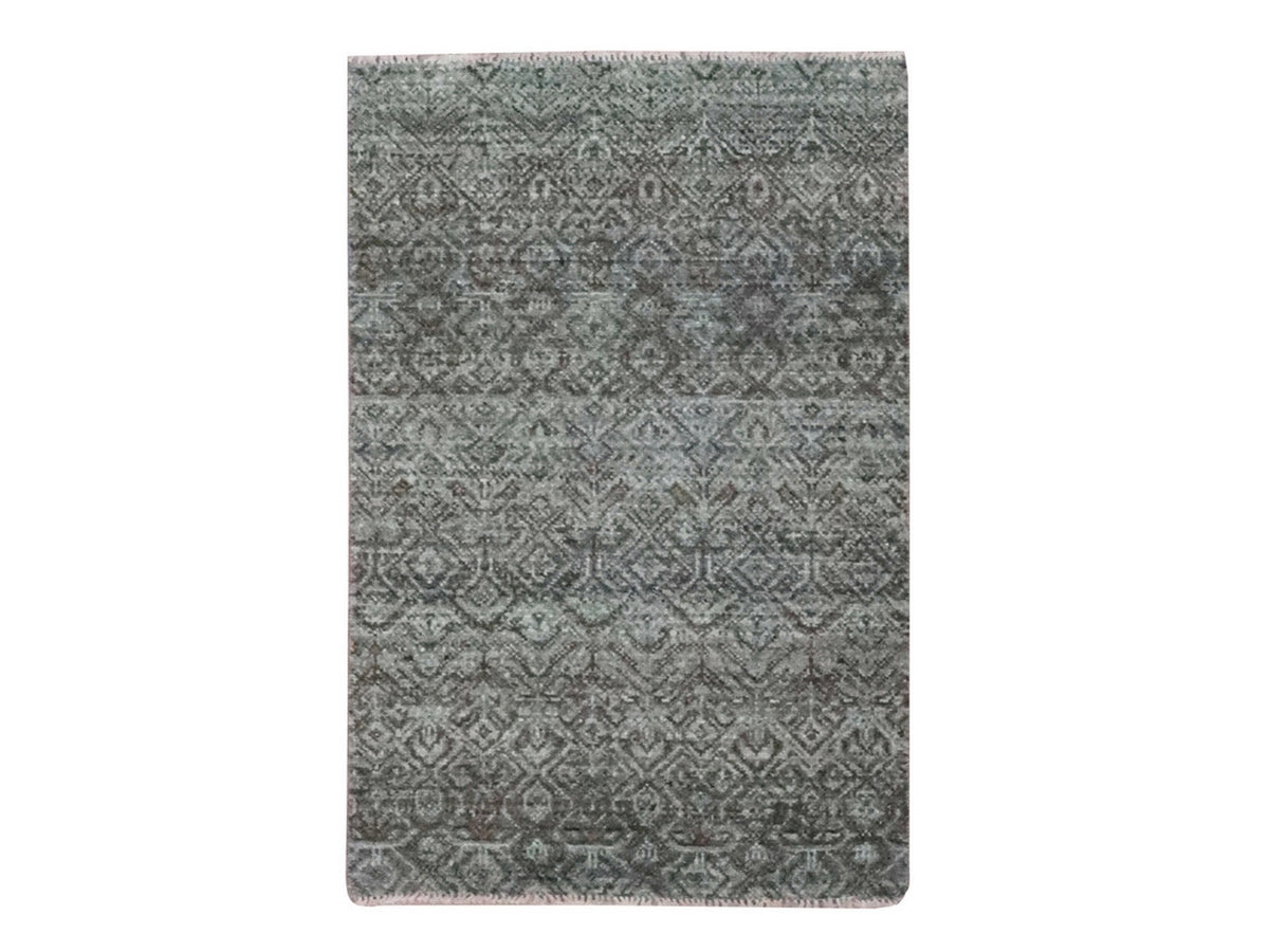 Modern / Contemporary hand-knotted wool rug in Gray, 2'1" x 3'1" — SKU O076891