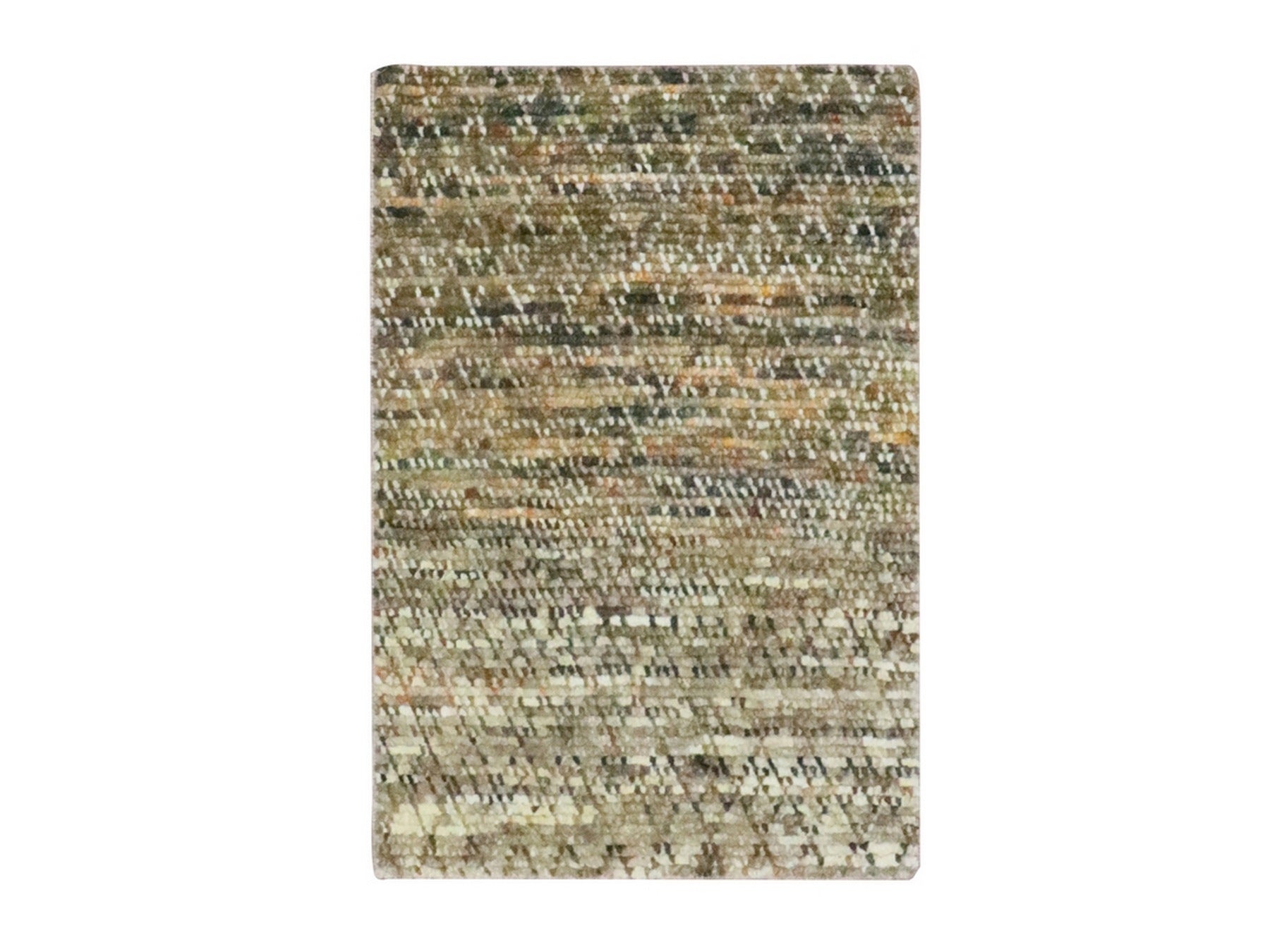 Brown 2'0" x 3'1" Modern and Contemporary Hand knotted Wool Rug - Sku: O076896