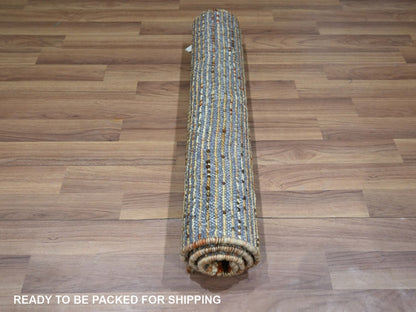 Modern / Contemporary hand-knotted wool rug in Brown, 2'1" x 3'1" — SKU O076900 (view 5)