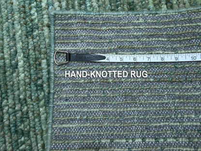 Green 2'1" x 3'2" Modern and Contemporary Hand knotted Wool Rug - Sku: O076904