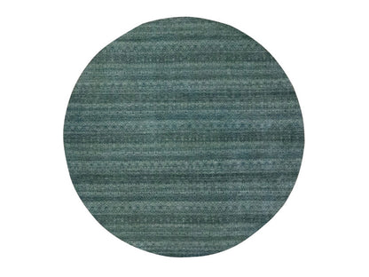 Blue 12'0" x 12'0" Modern and Contemporary Hand knotted Wool Rug - Sku: O076905