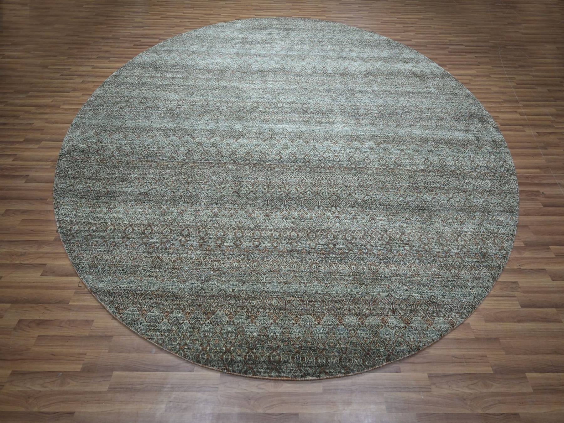 Modern / Contemporary hand-knotted wool rug in Gray, 11'11" x 11'11" — SKU O076906 (view 2)