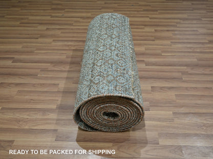 Modern / Contemporary hand-knotted wool runner in Gray, 2'6" x 22'1" — SKU O076907 (view 5)