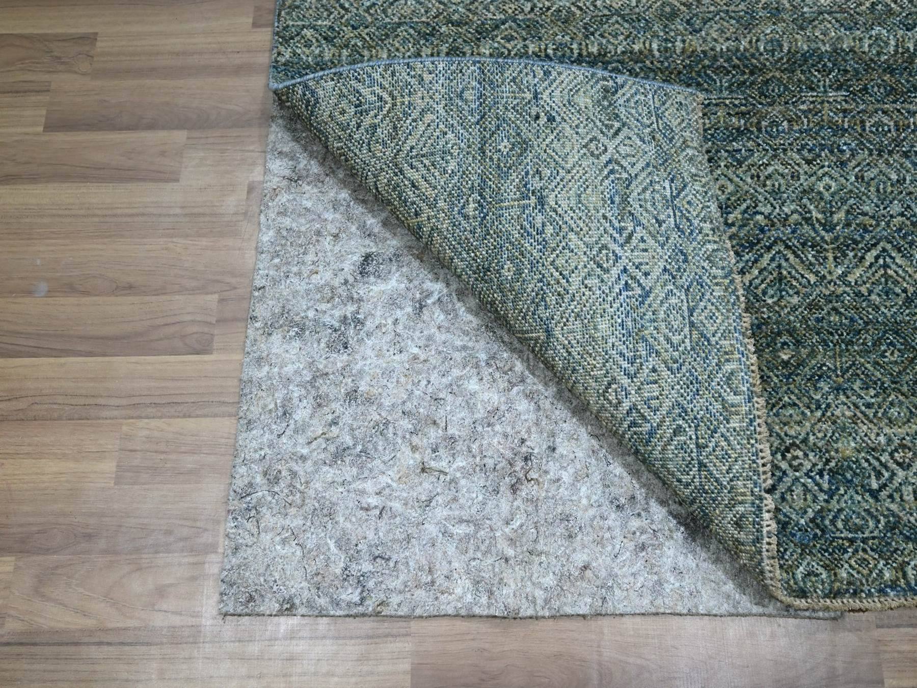 Modern / Contemporary hand-knotted wool runner in Blue, 2'6" x 13'11" — SKU O076910 (view 3)