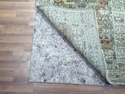 Green 2'6" x 16'0" Mamluk Hand knotted Wool Rug - Sku: O076911
