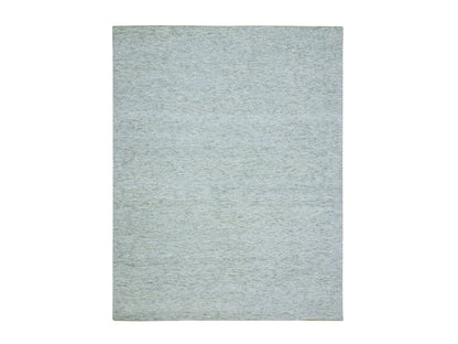 Modern / Contemporary hand-knotted wool rug in Gray, 8' x 10'2" — SKU O076915