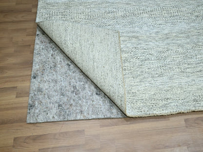 Grey 8'0" x 10'2" Modern and Contemporary Hand knotted Wool Rug - Sku: O076915