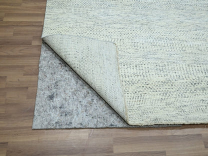 Ivory 7'11" x 9'10" Modern and Contemporary Hand knotted Wool Rug - Sku: O076916