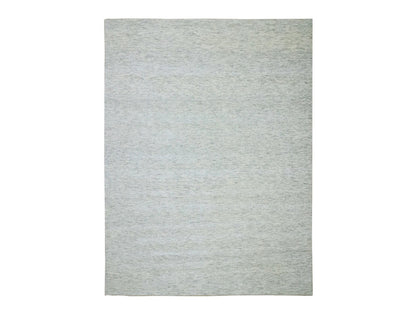 Modern / Contemporary hand-knotted wool rug in Gray, 9'2" x 12'1" — SKU O076917