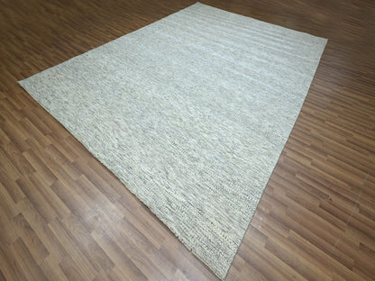 Modern / Contemporary hand-knotted wool rug in Gray, 9'2" x 12'1" — SKU O076917 (view 3)