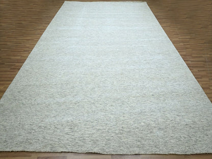 Modern / Contemporary hand-knotted wool rug in Gray, 12'1" x 15' — SKU O076920 (view 2)