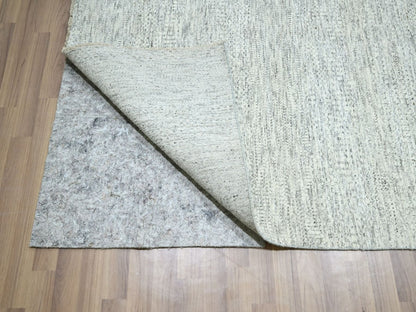 Modern / Contemporary hand-knotted wool rug in Gray, 12'1" x 15' — SKU O076920 (view 4)