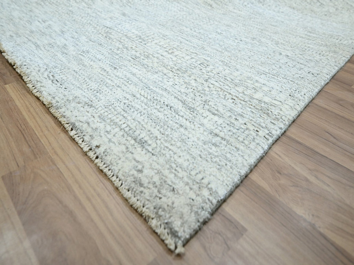 Modern / Contemporary hand-knotted wool rug in Gray, 12'1" x 15' — SKU O076920 (view 6)
