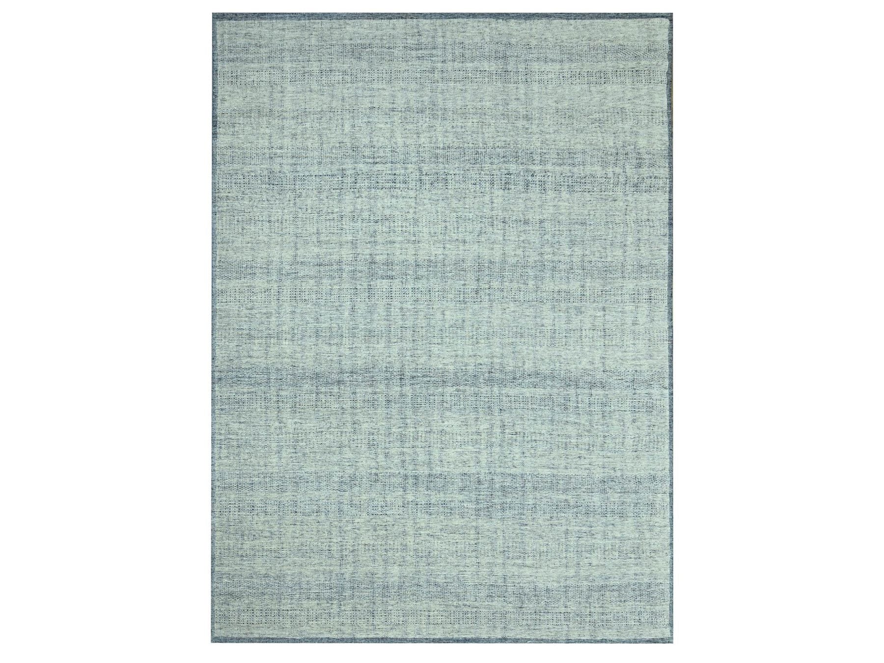 Blue 10'1" x 13'10" Modern and Contemporary Hand knotted Wool Rug - Sku: O076922