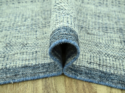 Blue 10'1" x 13'10" Modern and Contemporary Hand knotted Wool Rug - Sku: O076922