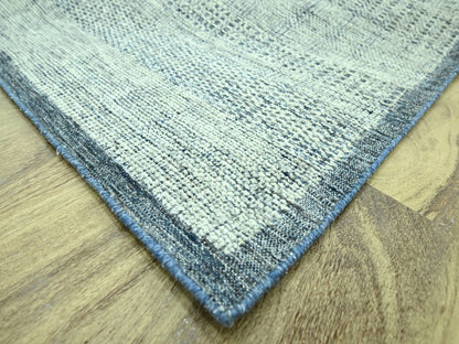 Blue 10'1" x 13'10" Modern and Contemporary Hand knotted Wool Rug - Sku: O076922