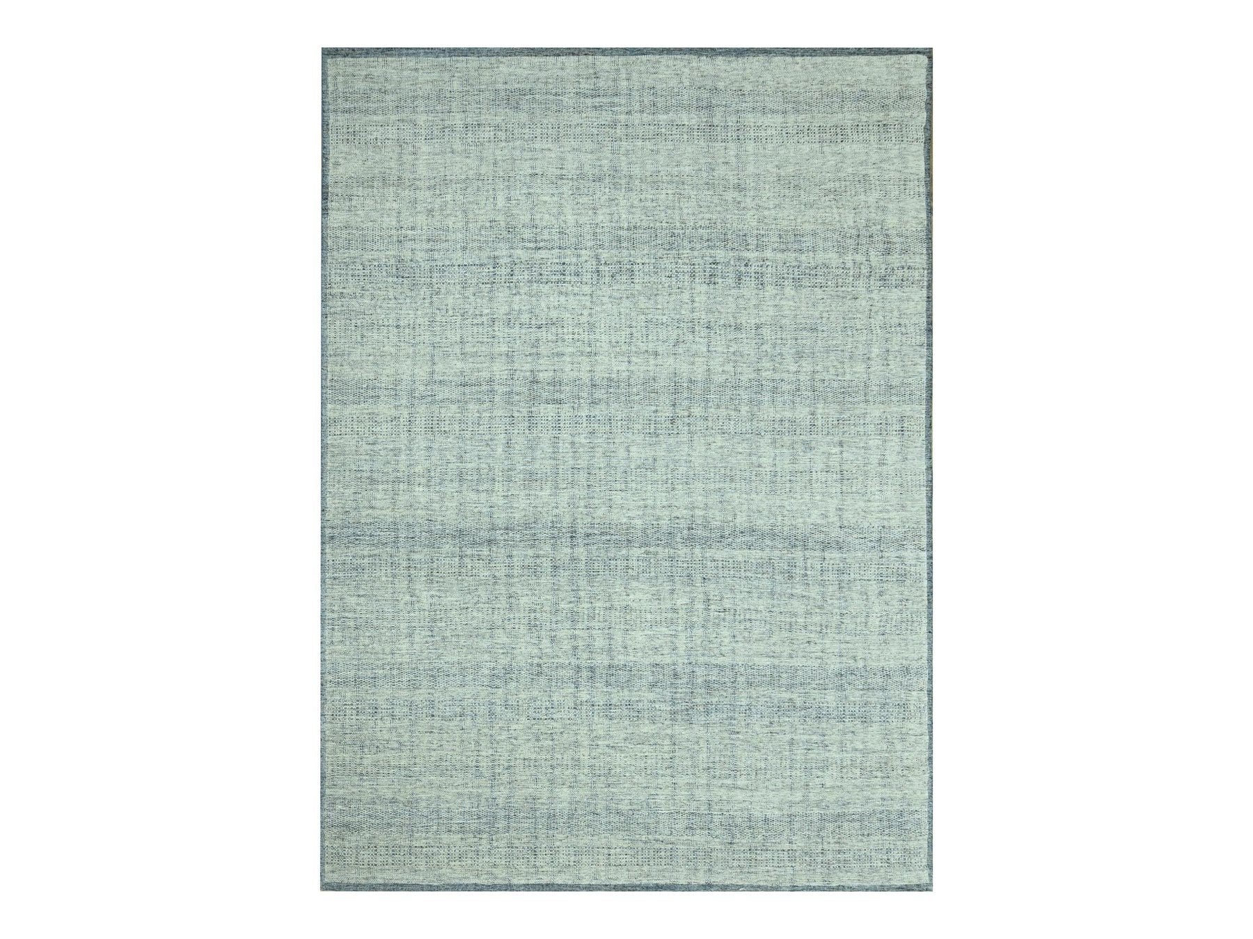 Blue 8'11" x 11'11" Modern and Contemporary Hand knotted Wool Rug - Sku: O076923