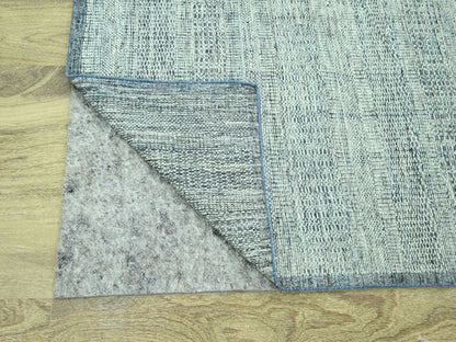 Blue 8'11" x 11'11" Modern and Contemporary Hand knotted Wool Rug - Sku: O076923