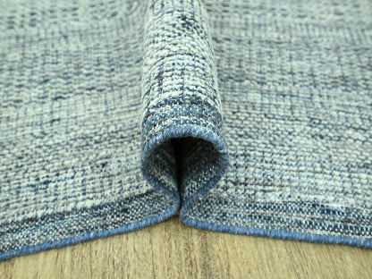 Blue 8'11" x 11'11" Modern and Contemporary Hand knotted Wool Rug - Sku: O076923