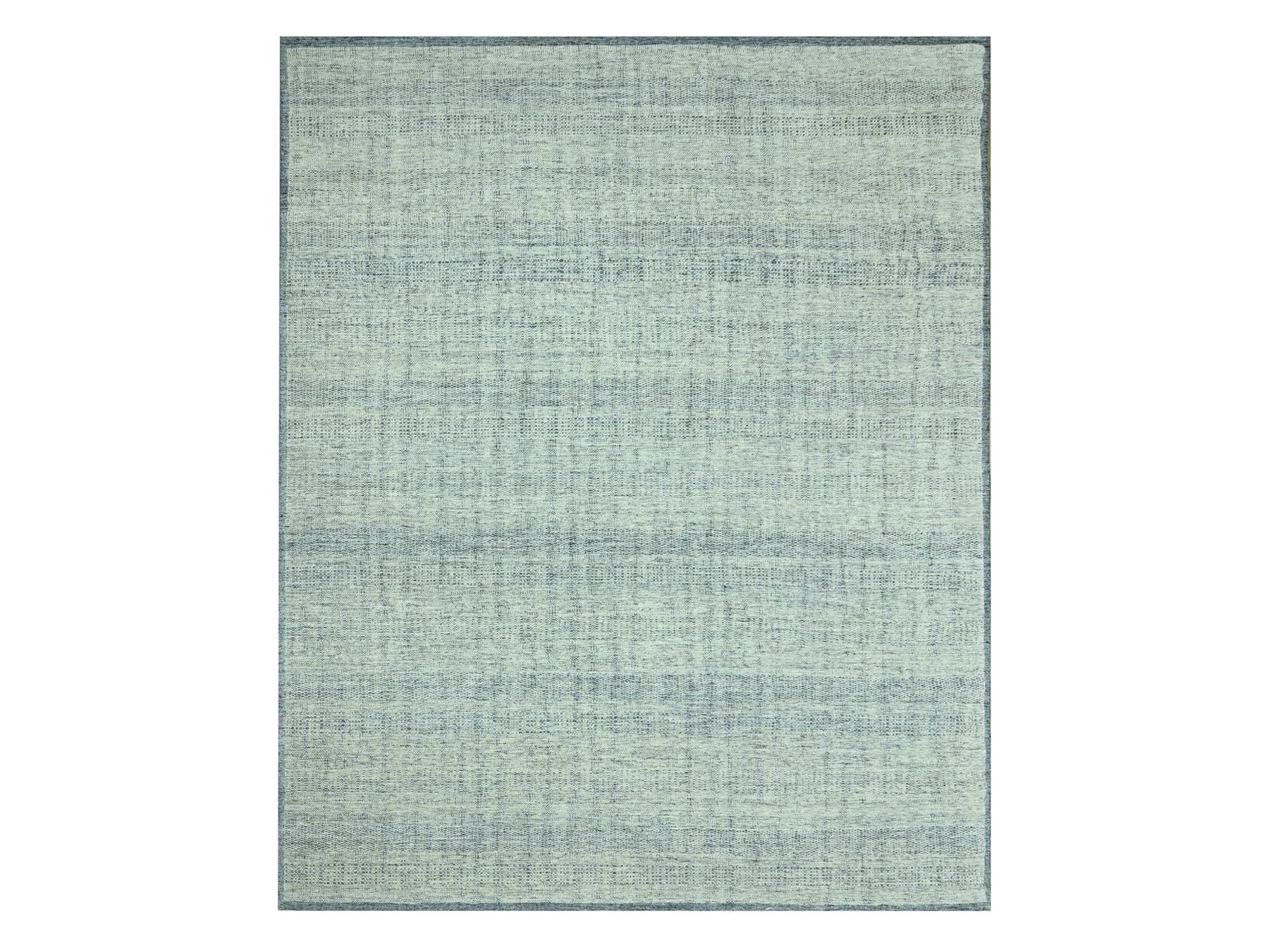 Blue 8'0" x 10'0" Modern and Contemporary Hand knotted Wool Rug - Sku: O076924