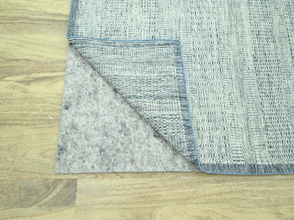 Blue 8'0" x 10'0" Modern and Contemporary Hand knotted Wool Rug - Sku: O076924