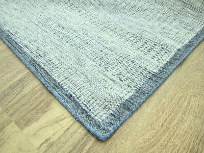 Blue 8'0" x 10'0" Modern and Contemporary Hand knotted Wool Rug - Sku: O076924