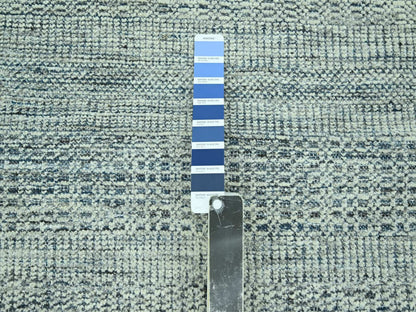 Blue 8'0" x 10'0" Modern and Contemporary Hand knotted Wool Rug - Sku: O076924