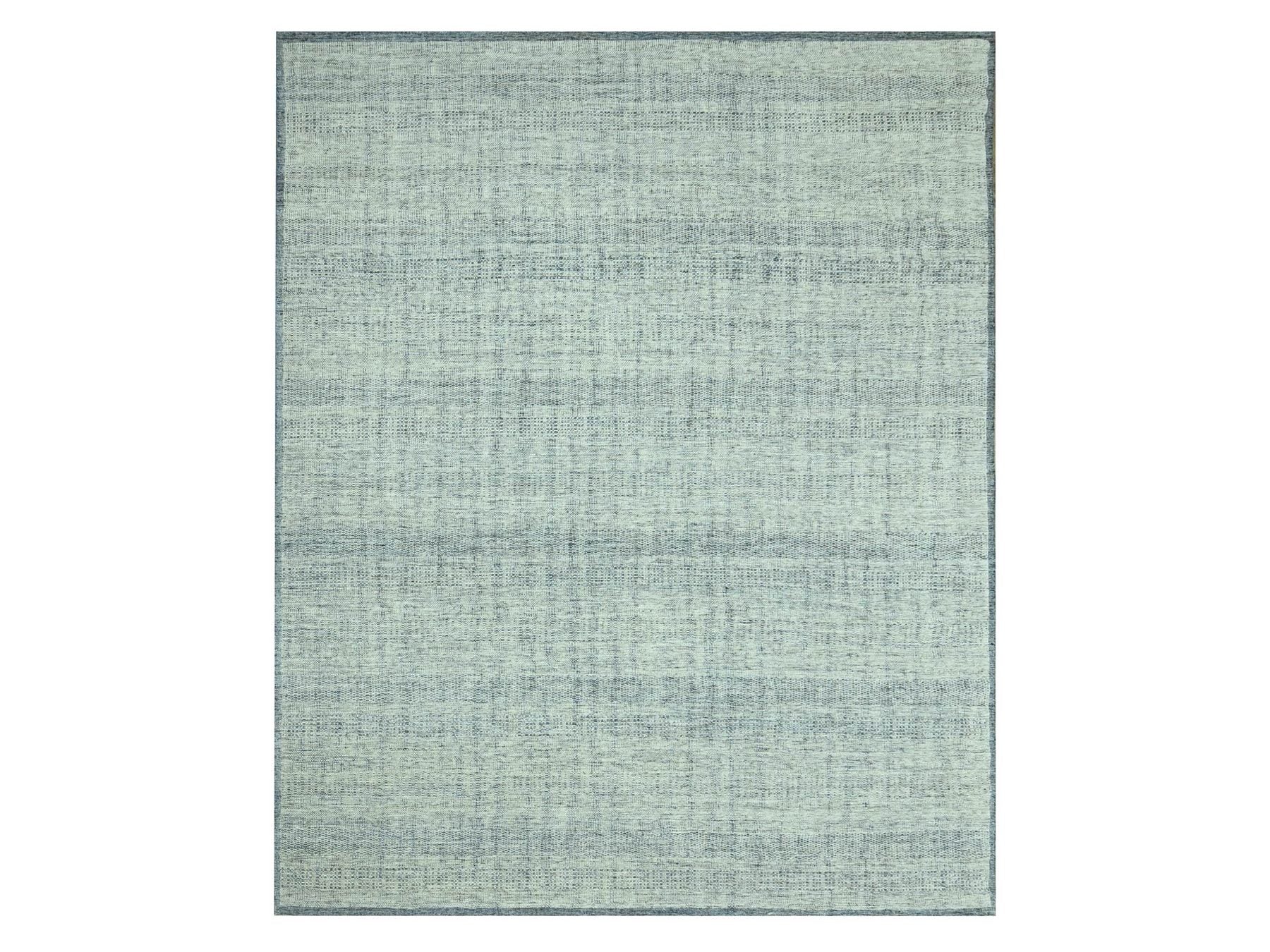 Blue 8'0" x 10'2" Modern and Contemporary Hand knotted Wool Rug - Sku: O076925
