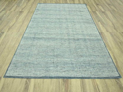 Blue 8'0" x 10'2" Modern and Contemporary Hand knotted Wool Rug - Sku: O076925