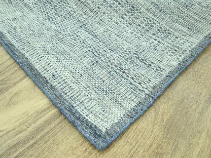 Blue 8'0" x 10'2" Modern and Contemporary Hand knotted Wool Rug - Sku: O076925