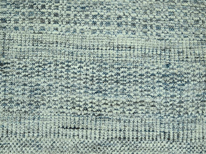 Blue 8'0" x 10'2" Modern and Contemporary Hand knotted Wool Rug - Sku: O076925