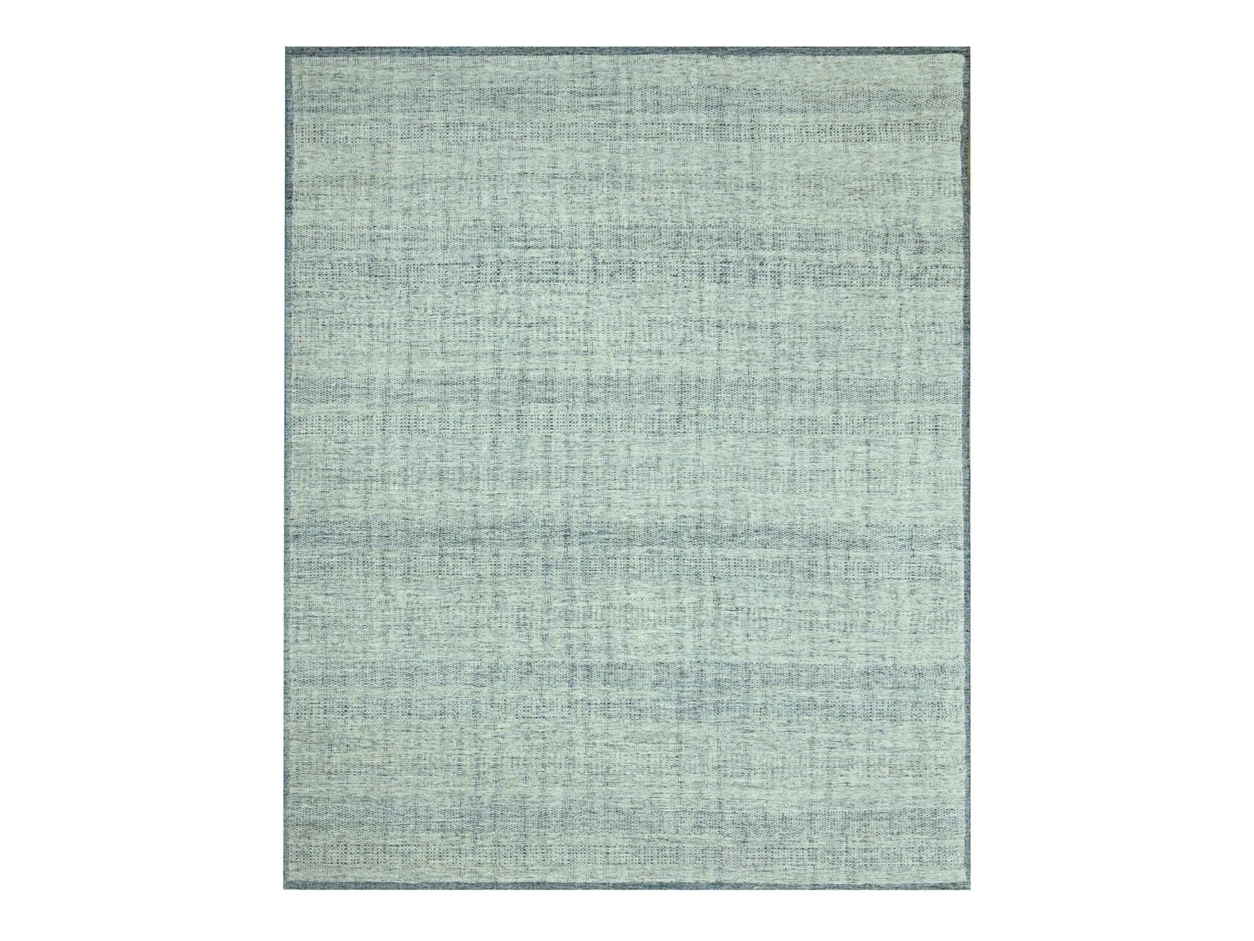 Blue 8'2" x 9'11" Modern and Contemporary Hand knotted Wool Rug - Sku: O076926