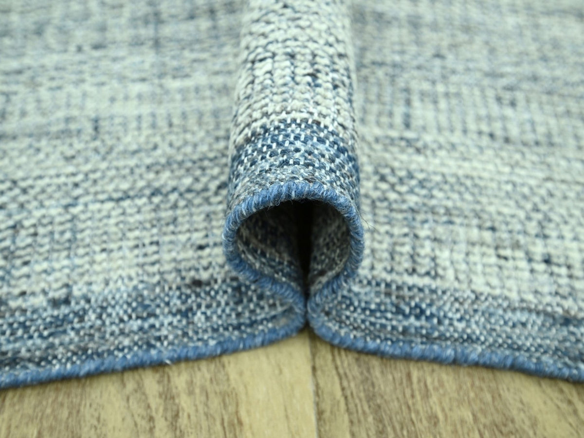 Modern / Contemporary hand-knotted wool rug in Blue, 8'2" x 9'11" — SKU O076926 (view 5)