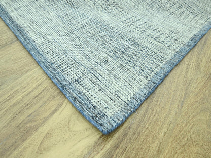 Blue 8'2" x 9'11" Modern and Contemporary Hand knotted Wool Rug - Sku: O076926