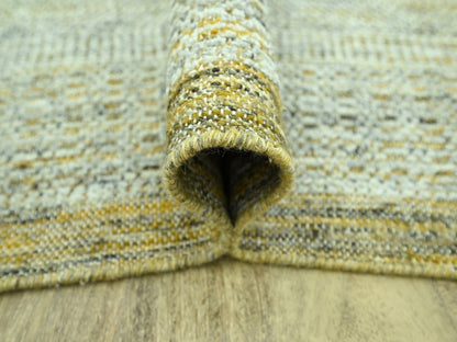 Modern / Contemporary hand-knotted wool rug in Yellow, 11'10" x 14'11" — SKU O076928 (view 5)