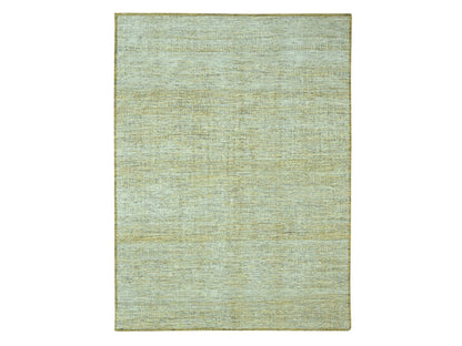 Modern / Contemporary hand-knotted wool rug in Yellow, 9'2" x 12' — SKU O076929