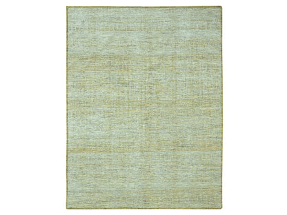 Modern / Contemporary hand-knotted wool rug in Yellow, 9'11" x 13'11" — SKU O076930