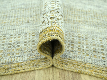 Modern / Contemporary hand-knotted wool rug in Yellow, 9'11" x 13'11" — SKU O076930 (view 5)