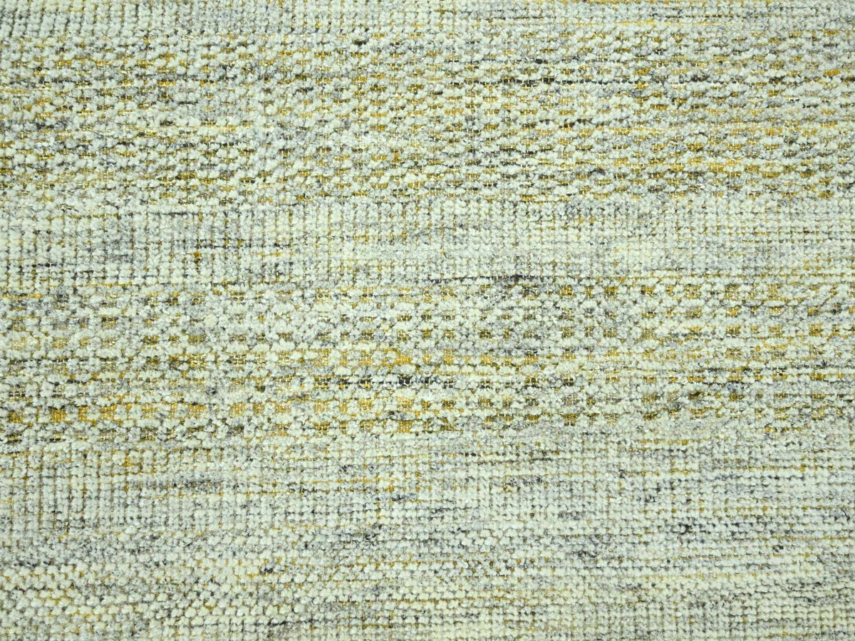 Modern / Contemporary hand-knotted wool rug in Yellow, 9'11" x 13'11" — SKU O076930 (view 8)