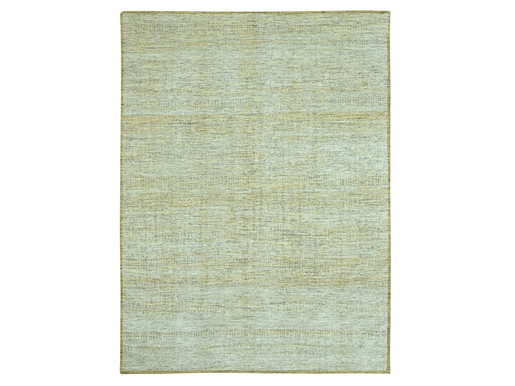 Modern / Contemporary hand-knotted wool rug in Yellow, 10'2" x 13'10" — SKU O076931