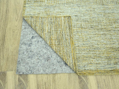 Modern / Contemporary hand-knotted wool rug in Yellow, 10'2" x 13'10" — SKU O076931 (view 4)