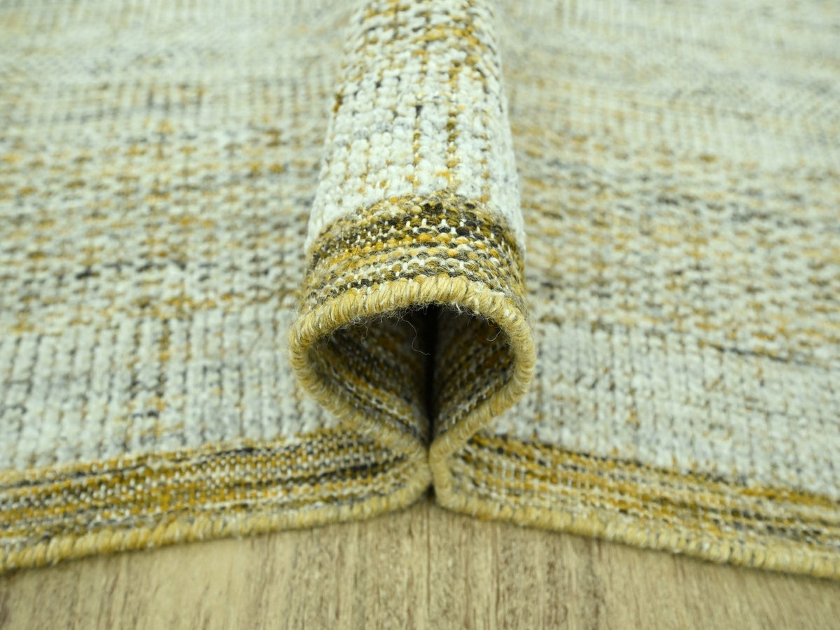 Modern / Contemporary hand-knotted wool rug in Yellow, 10'2" x 13'10" — SKU O076931 (view 5)