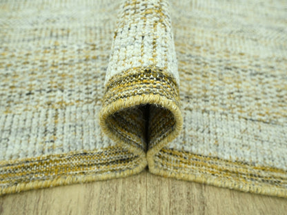 Modern / Contemporary hand-knotted wool rug in Yellow, 10'2" x 13'10" — SKU O076931 (view 5)