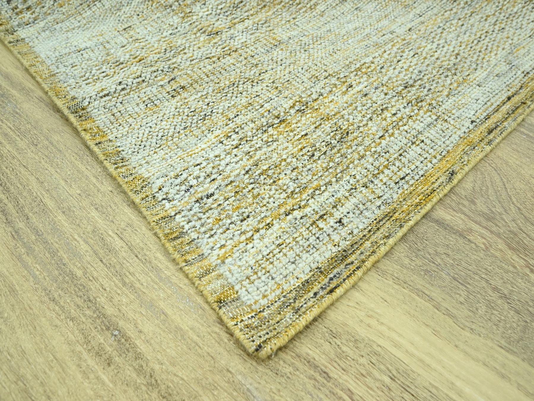 Modern / Contemporary hand-knotted wool rug in Yellow, 10'2" x 13'10" — SKU O076931 (view 6)