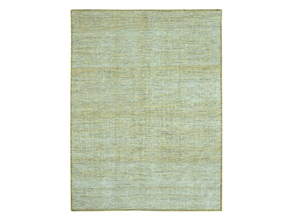 Modern / Contemporary hand-knotted wool rug in Yellow, 9'3" x 12'1" — SKU O076933