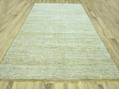 Modern / Contemporary hand-knotted wool rug in Yellow, 9'3" x 12'1" — SKU O076933 (view 2)