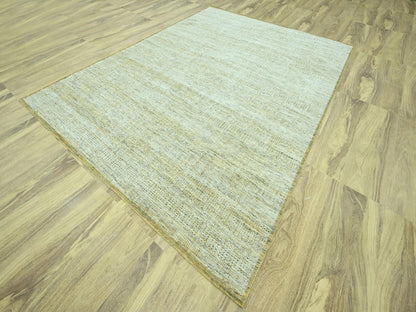 Modern / Contemporary hand-knotted wool rug in Yellow, 9'3" x 12'1" — SKU O076933 (view 3)