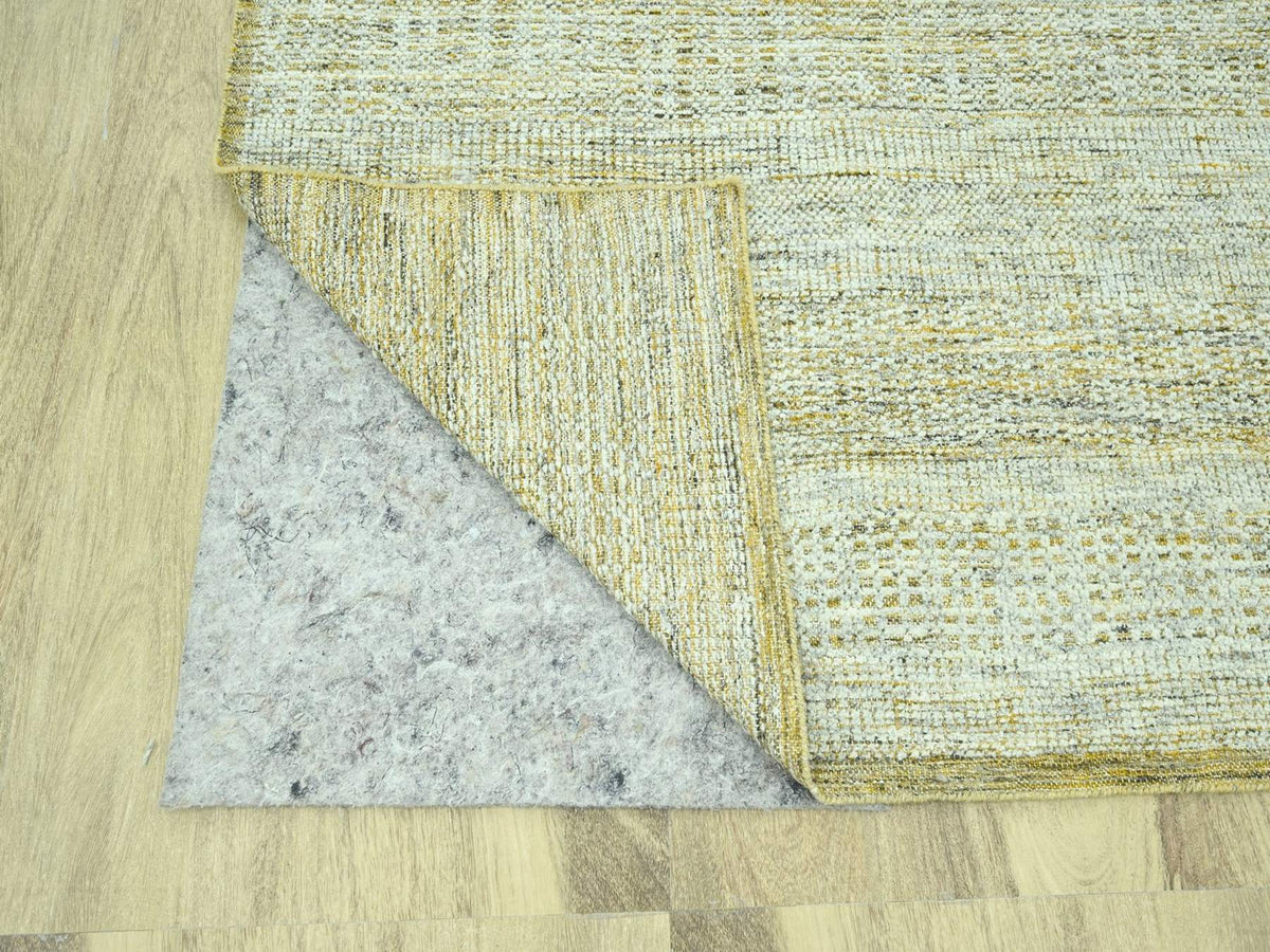 Modern / Contemporary hand-knotted wool rug in Yellow, 9'3" x 12'1" — SKU O076933 (view 4)