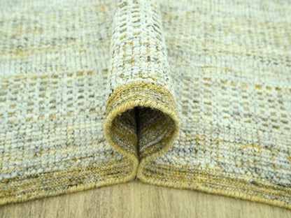Modern / Contemporary hand-knotted wool rug in Yellow, 9'3" x 12'1" — SKU O076933 (view 5)